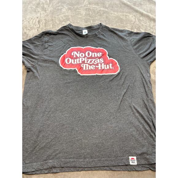 Pizza Hut Employee T Shirt Men's Large Gray Short Sleeve Out Delivery Logo The - Picture 1 of 5